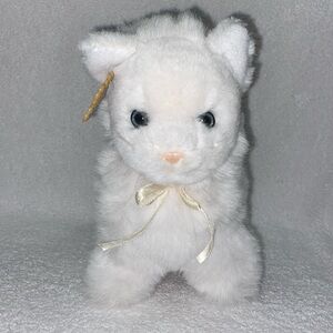 Vintage Applause bravo 80’s Sasha 12154 white cat plush